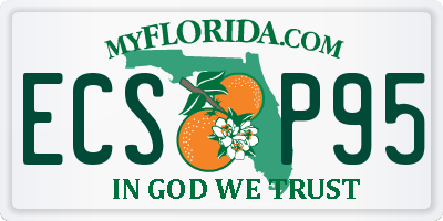 FL license plate ECSP95