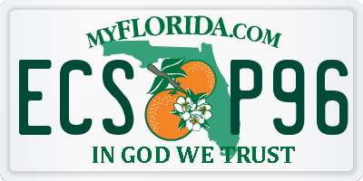 FL license plate ECSP96