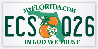 FL license plate ECSQ26