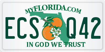 FL license plate ECSQ42