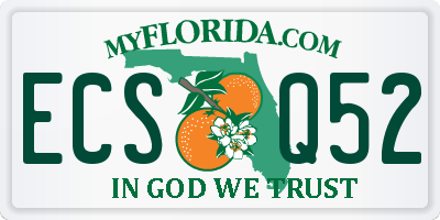 FL license plate ECSQ52
