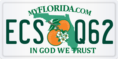FL license plate ECSQ62