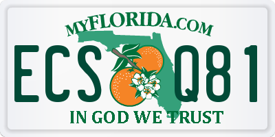 FL license plate ECSQ81
