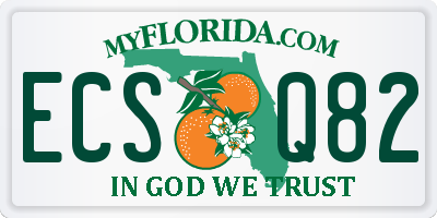 FL license plate ECSQ82