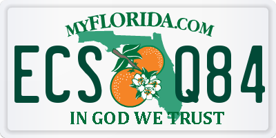 FL license plate ECSQ84