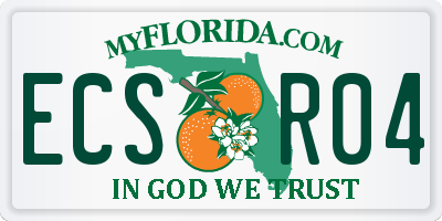 FL license plate ECSR04