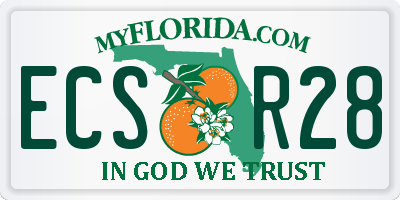 FL license plate ECSR28
