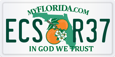 FL license plate ECSR37