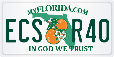 FL license plate ECSR40