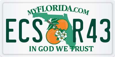 FL license plate ECSR43