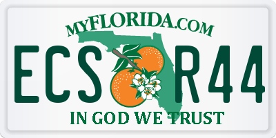FL license plate ECSR44