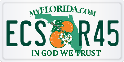 FL license plate ECSR45
