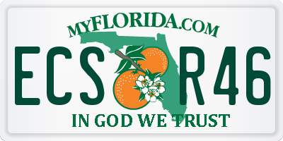 FL license plate ECSR46