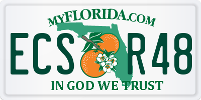 FL license plate ECSR48