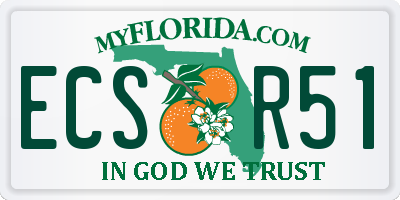 FL license plate ECSR51