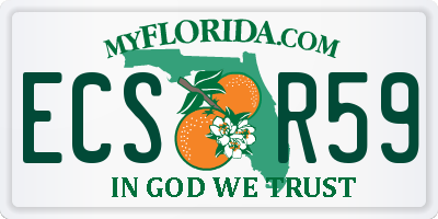 FL license plate ECSR59