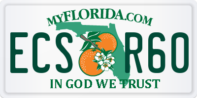FL license plate ECSR60