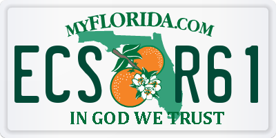 FL license plate ECSR61
