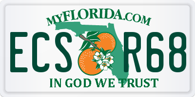 FL license plate ECSR68