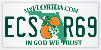 FL license plate ECSR69