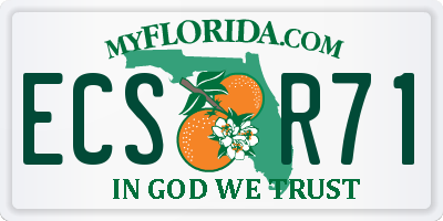 FL license plate ECSR71
