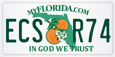 FL license plate ECSR74