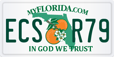 FL license plate ECSR79