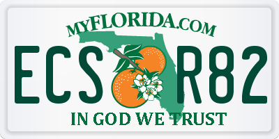 FL license plate ECSR82