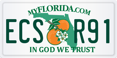 FL license plate ECSR91