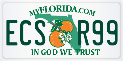 FL license plate ECSR99
