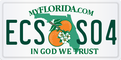 FL license plate ECSS04