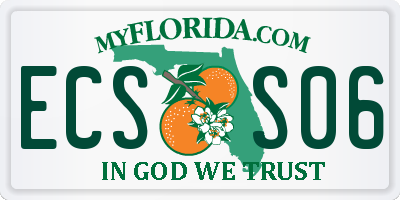 FL license plate ECSS06