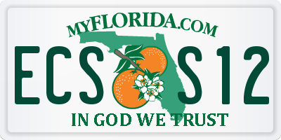 FL license plate ECSS12