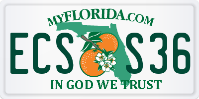 FL license plate ECSS36