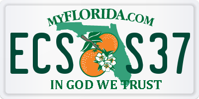 FL license plate ECSS37