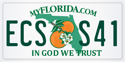 FL license plate ECSS41