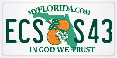 FL license plate ECSS43