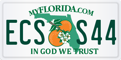 FL license plate ECSS44