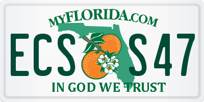 FL license plate ECSS47