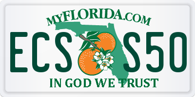 FL license plate ECSS50