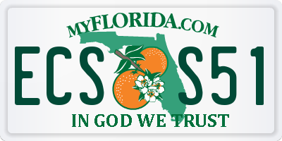 FL license plate ECSS51