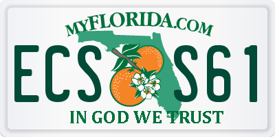 FL license plate ECSS61