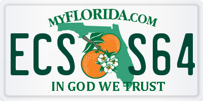FL license plate ECSS64