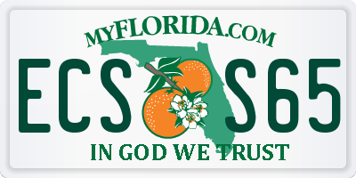 FL license plate ECSS65