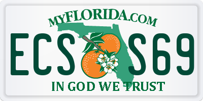 FL license plate ECSS69