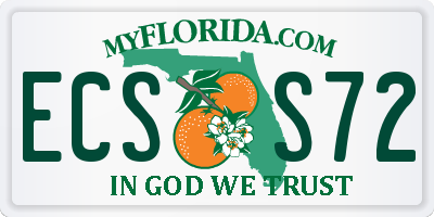 FL license plate ECSS72