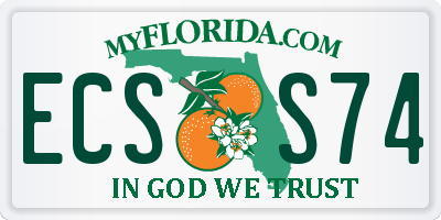 FL license plate ECSS74