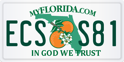 FL license plate ECSS81
