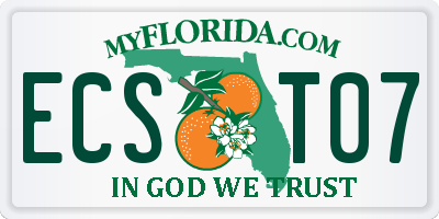 FL license plate ECST07