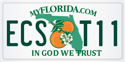 FL license plate ECST11